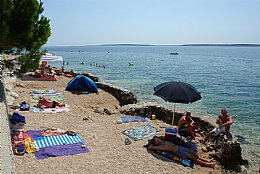 Beach in front of house Mira