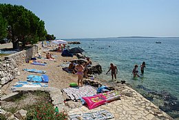 Beach in front of house Mira