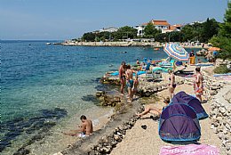 Spiaggia di fronte alla casa di Mira