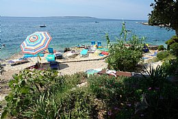 Spiaggia di fronte alla casa di Mira