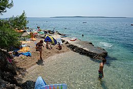 Beach in front of house Mira