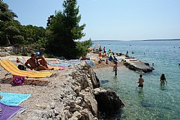 Beach in front of house Mira