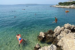 Beach in front of house Mira